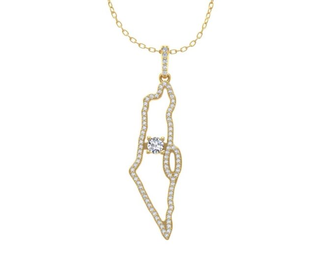 תליון מפת ארץ ישראל מאז פרוץ מלחמת חרבות ברזל הסמל של היהדות נענד היום אצל רוב הקהל הישראלי והעולם כאות הזדהות עם עם ישראל ביחד ננצח