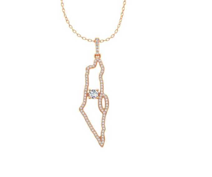 תליון מפת ארץ ישראל מאז פרוץ מלחמת חרבות ברזל הסמל של היהדות נענד היום אצל רוב הקהל הישראלי והעולם כאות הזדהות עם עם ישראל ביחד ננצח