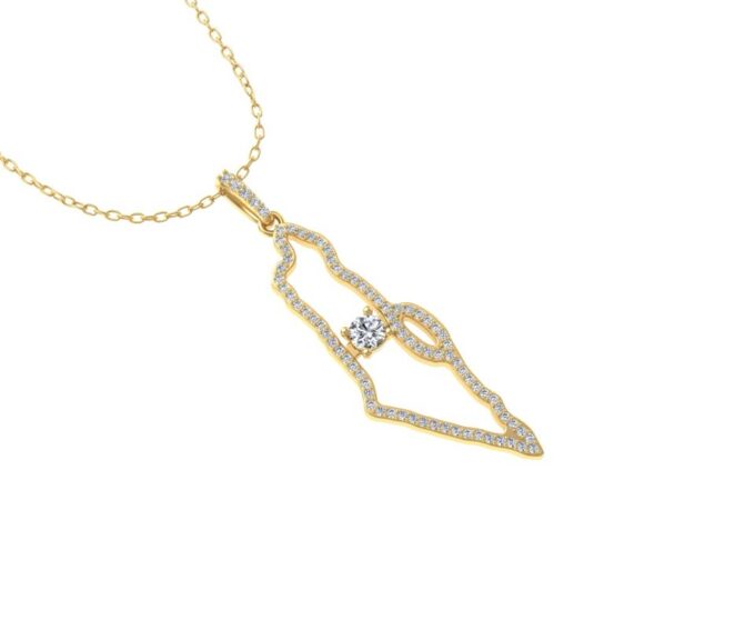 תליון מפת ארץ ישראל מאז פרוץ מלחמת חרבות ברזל הסמל של היהדות נענד היום אצל רוב הקהל הישראלי והעולם כאות הזדהות עם עם ישראל ביחד ננצח