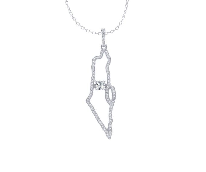 תליון מפת ארץ ישראל מאז פרוץ מלחמת חרבות ברזל הסמל של היהדות נענד היום אצל רוב הקהל הישראלי והעולם כאות הזדהות עם עם ישראל ביחד ננצח