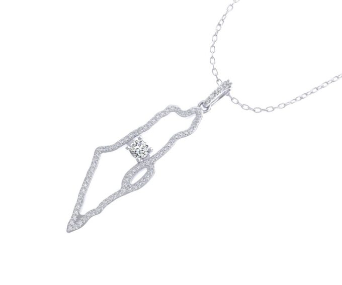 תליון מפת ארץ ישראל מאז פרוץ מלחמת חרבות ברזל הסמל של היהדות נענד היום אצל רוב הקהל הישראלי והעולם כאות הזדהות עם עם ישראל ביחד ננצח