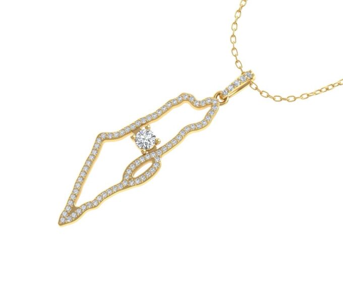 תליון מפת ארץ ישראל מאז פרוץ מלחמת חרבות ברזל הסמל של היהדות נענד היום אצל רוב הקהל הישראלי והעולם כאות הזדהות עם עם ישראל ביחד ננצח